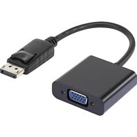 Renkforce RF-4212174 DisplayPort/VGA Adapter [1x DisplayPort stekker - 1x VGA-bus] Zwart Vergulde steekcontacten 12.0 - thumbnail