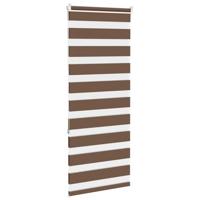 Zebra rolgordijn 55x150 cm stofbreedte 50,9 cm polyester bruin - thumbnail