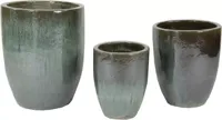Mcollections Bloempot Geglazuurd - 54 x 67 cm - Mosgroen - thumbnail