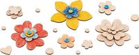 Goki houten knutsel bloemen, 75dlg. - thumbnail