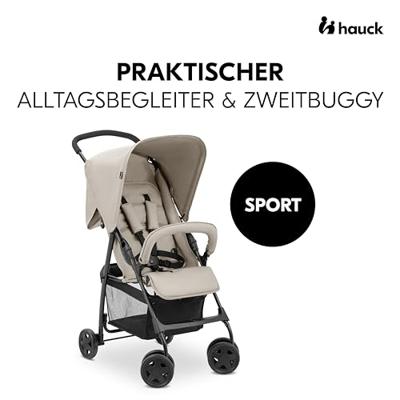 HAUCK - Kinderwagen - SPORT - Opvouwbaar & Liggend - Zonnekap - 4 Wielen - Blauw