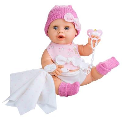 Berjuan babypop Susú meisjes vinyl/textiel 38 cm roze 8 delig