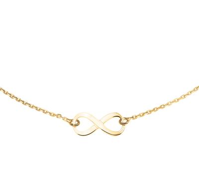 Ketting Infinity zilver goudkleurig 1,4 mm 41 + 4 cm