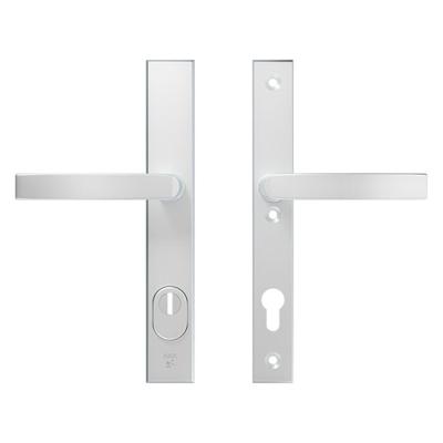 AXA veiligheidsbeslag smal kruk/kruk - SKG*** met kerntrekbeveiliging - Edge Plus kruk Blok - PC92 - alu. F1