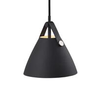 Hanglamp zwart metaal en leer &apos;Strap 16&apos; GU10 DFTP 16 cm - thumbnail