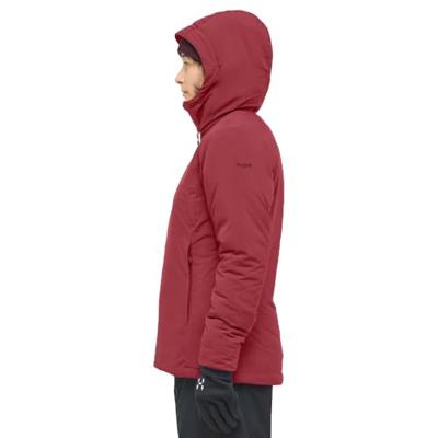 Haglofs Mimic Alert Hood Isolatiejas Dames Carmine Red M