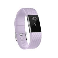 By Qubix - Compatible met Fitbit Charge 2 siliconen bandje - Maat: Small - Lila - Compatible fitbit bandje - thumbnail
