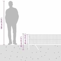 VidaXL Afrasteringspaal grijs 50 x 0,4 m (25 x 25 mm gaas) - thumbnail