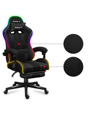 HUZARO FORCE 4.7 RGB MESH GAMING STOEL - thumbnail