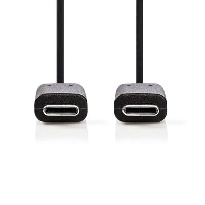 Nedis USB-Kabel | USB 3.2 Gen 1 | USB-C Male | USB-C Male | 60 W | 4K@60Hz | 5 Gbps | Vernikkeld | 3.00 m | Rond | PVC | Zwart | Doos - CCGB64700BK30 Nedis USB-Kabel | USB 3.2 Gen 1 | USB-C Male | USB-C Male | 60 W | 4K@60Hz | 5 Gbps | Vernikkeld | 3.00 m | Rond | PVC | Zwart | Doos - CCGB64700BK30