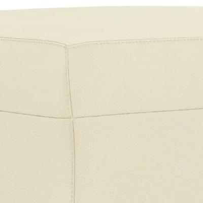 Voetenbank 70x55x41 cm kunstleer crmekleurig