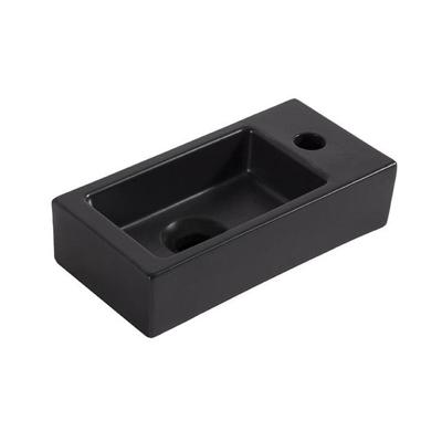 Rhea mini fontein rechts 36,5 x 18 x 9 cm keramiek mat zwart