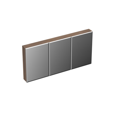 Spiegelkast Forzalaqua Uni 140x68.5x12.5 Cm 3 Deuren Tweezijdig Spiegel Eiken Havanna Spiegelkast Forzalaqua Uni 140x68.5x12.5 Cm 3 Deuren Tweezijdig Spiegel Eiken Havanna