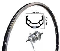 Kgs achterwiel 28 inch (622) zac19 zwart nexus 7 remnaaf - thumbnail