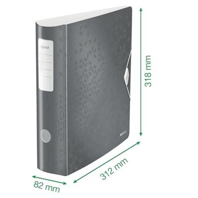 Leitz Ordner 1106 Active WOW DIN A4 Rugbreedte: 82 mm IJsblauw (metallic) 2 beugels 1106-00-36 - thumbnail