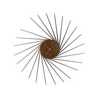 Karlsson - Wall clock Helix XL dark wood veneer - thumbnail