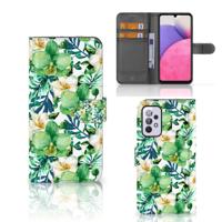 Samsung Galaxy A33 5G Hoesje Orchidee Groen - thumbnail