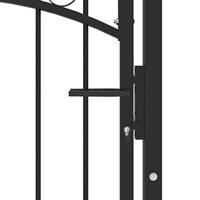 VidaXL Poort met speerpunten 100x125 cm staal zwart - thumbnail