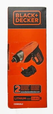 BLACK+DECKER CS3652LC 3.6V Schroevendraaier met hoekopzet | 100mA Lader
1x Schroefbit - H4
Hoekopzetstuk in 8 posities - CS3652LC-QW - thumbnail