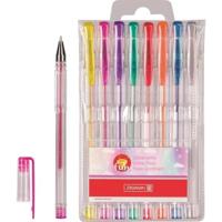 Brunnen glitterpen 15 cm 8 stuks - thumbnail