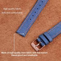 Leren denim bandje - Blauw - Garmin Lily 2 - thumbnail