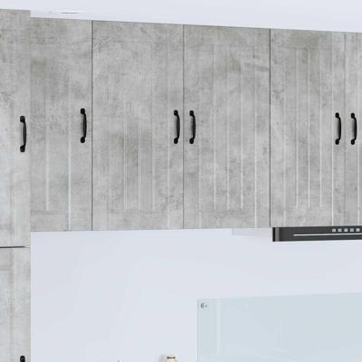 Keukenkast aan de muur Beton Grijs 80 x 31 x 80 cm Bewerkt hout Keukenkast aan de muur Beton Grijs 80 x 31 x 80 cm Bewerkt hout