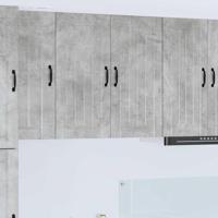 Keukenkast aan de muur Beton Grijs 80 x 31 x 80 cm Bewerkt hout - thumbnail