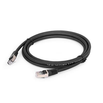 S/FTP Cat6A patchkabel LSZH, zwart 5 meter