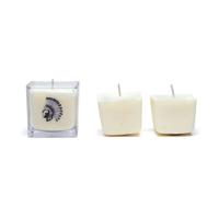 Geurkaars in Glas Witte Salie - Koolzaadwas Ecologisch + navulset - thumbnail