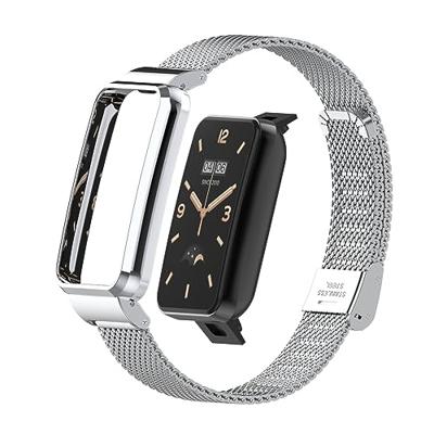Milanese bandje met case - Zilver - Xiaomi Smart band 7 Pro