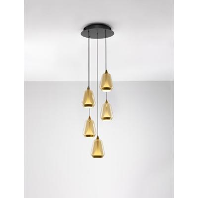 Lyora Design hanglampAlish 5-lichts amber glas - 9416970