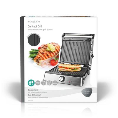 Nedis Contact Grill | 2000 W | 29 x 23 cm | 1 stuks - KAGR151FSR KAGR151FSR