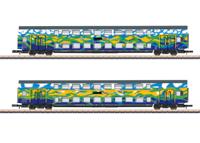 Märklin 87306 Z dubbeldekswagenset Touristik 1 van de DB AG 2 dubbellaags middenrijtuigen - thumbnail