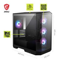 MSI MAG PANO M100R PZ Micro-tower PC-behuizing Zwart - thumbnail