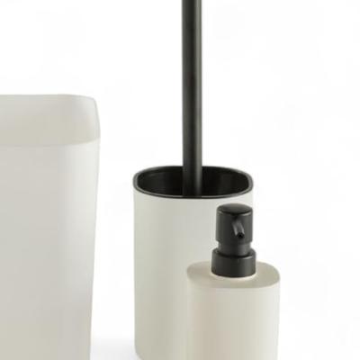 Set van 5 badkameraccessoires - TODAY - UTILITY - Zeepdispenser, tandenborstelhouder, zeepbakje, toiletborstel, prullenbak - Wit Set van 5 badkameraccessoires - TODAY - UTILITY - Zeepdispenser, tandenborstelhouder, zeepbakje, toiletborstel, prullenbak - Wit
