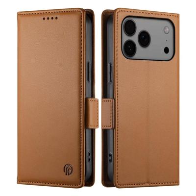 Lunso iPhone 17 Pro Max hoesje - PU leren Bookcase met ruimte voor pasjes - Bruin Lunso iPhone 17 Pro Max hoesje - PU leren Bookcase met ruimte voor pasjes - Bruin