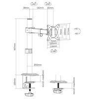 Equip 17“-32” Full Motion Monitorarm zwart - thumbnail