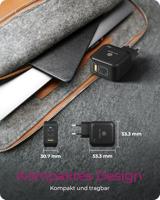 ICY BOX GaN Wandladegerät USB-C-adapter 65 W Zwart - thumbnail