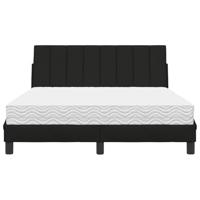 Bed met matras "Hanko" stof zwart 120x200 cm - thumbnail