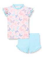 Playshoes tweedelige zwemsuit Vlinders Lichtroze-122-128 - thumbnail