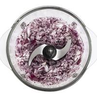 Mini elektrische hakmolen - H.Koenig - LEO8 - 320 W - Glazen kom van 1 L - Roestvrijstalen messen - Mat zwart en chroom - thumbnail