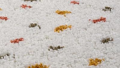 Boho&me Rond hoogpolig vloerkleed stippen Artisan - wit|multi - 280 cm