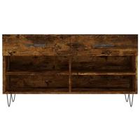 Schoenenbank 102x35x55 cm bewerkt hout gerookt eikenkleurig - thumbnail