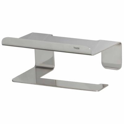Toiletrolhouder met Plateau Tiger Colar Gepolijst RVS