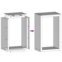 Haardhoutrek 60x40x100 cm gegalvaniseerd staal - thumbnail