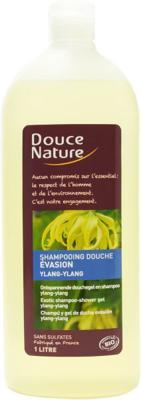 Douce Nature Douchegel & shampoo ylang ylang ontspannend bio 1 Liter