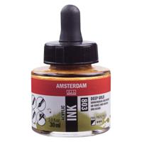 Amsterdam All Acrylics Amsterdam • acrylinkt fles 30 ml donkergoud 803 - thumbnail