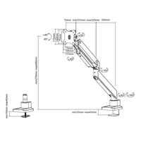Neomounts NM-D775SILVERPLUS monitorarm - thumbnail