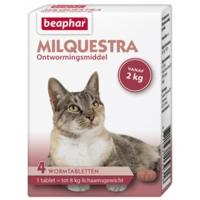 Beaphar Milquestra Ontwormingsmiddel voor de kat (tabletten) 4 tabletten - thumbnail