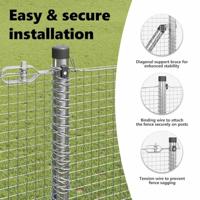 VidaXL Afrasteringspaal zilver 10 x 1,4 m (16 x 16 mm gaas) staal - thumbnail